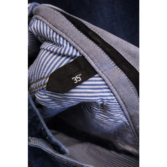 Ermenegildo Zegna Japanese Denim Jeans 35 Luxury Designer Dark Wash Straight Fit - Picture 6 of 7